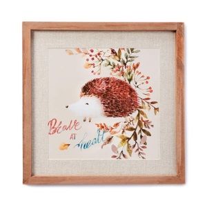 “Brave at heart” Hedgehog Wall Art